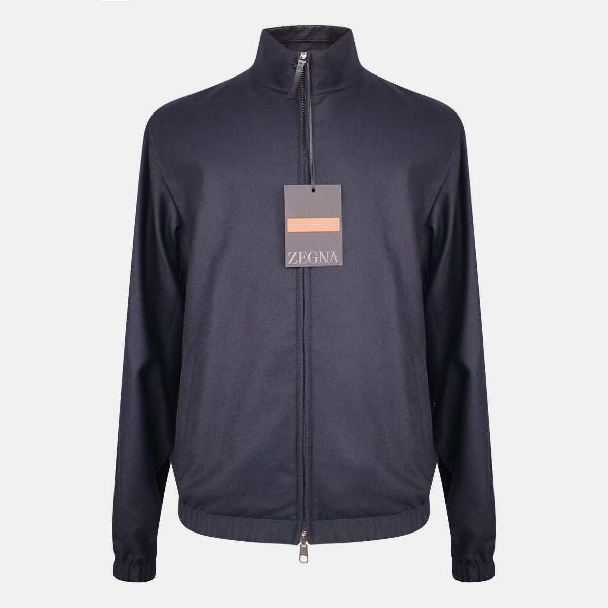 Zegna Wool Silk Reversible Bomber Jacket Navy (EU 48)