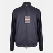 Zegna Wool Silk Reversible Bomber Jacket Navy (EU 48)