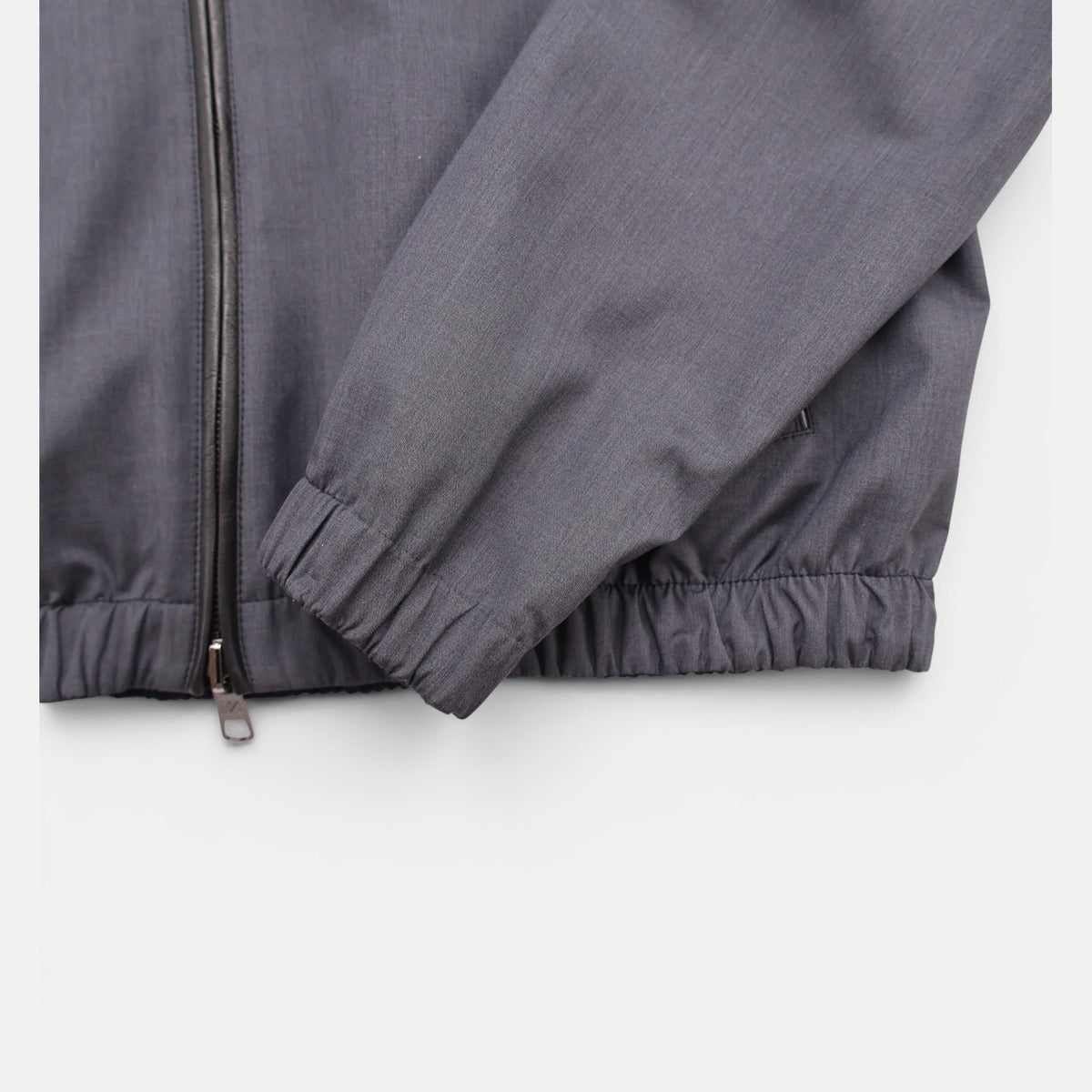 Zegna Wool Silk Reversible Bomber Jacket Navy (EU 48)