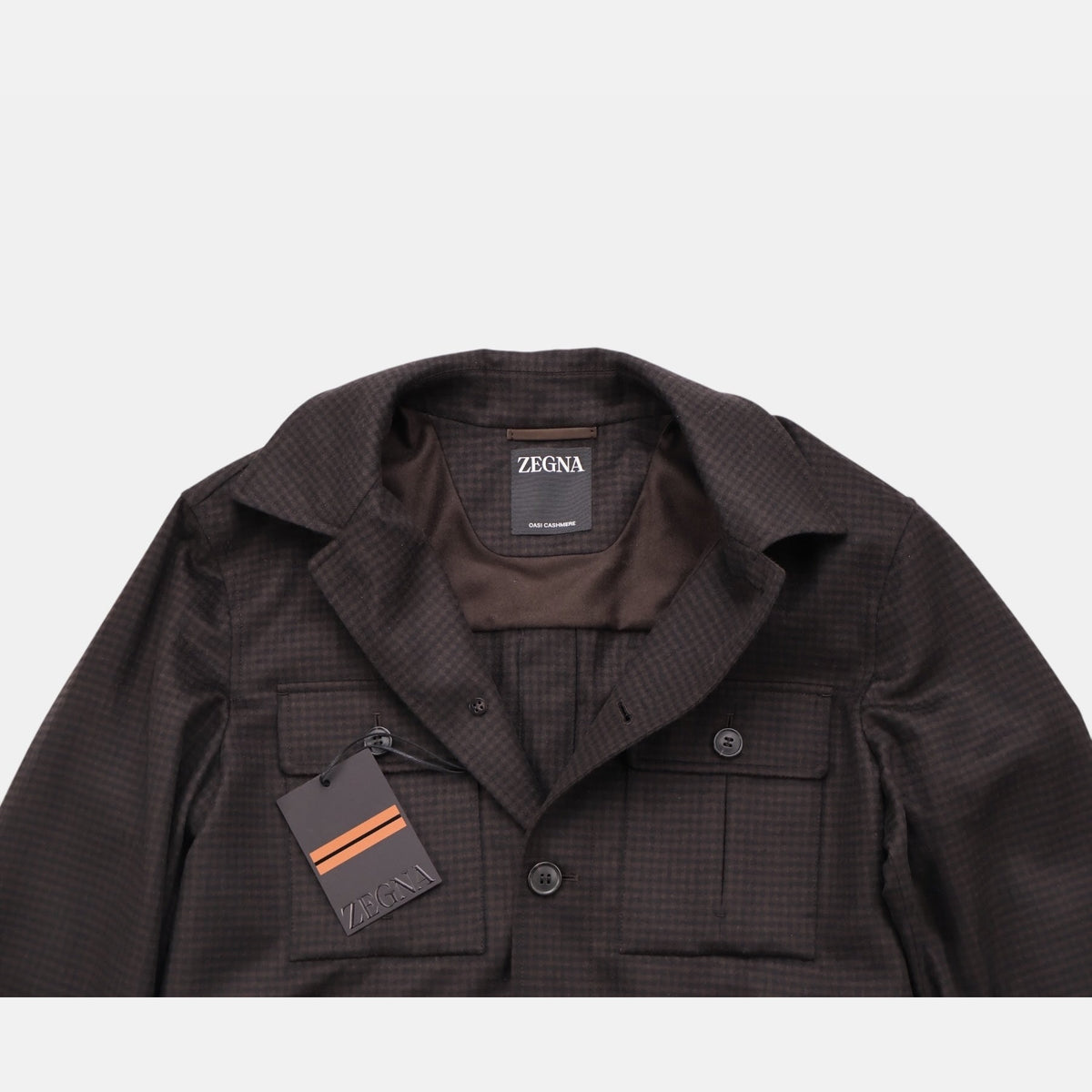Zegna Oasi Cashmere Elements Overshirt Jacket Brown (EU 48)