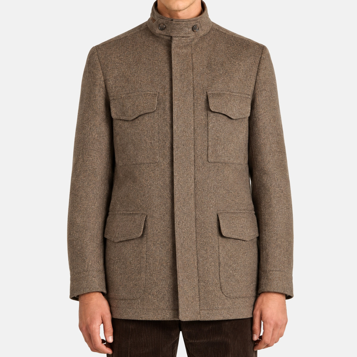 Loro Piana Cashmere Traveller Parka Taupe (EU 52)