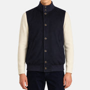 Loro Piana Vicuña Silk Simeon Reversible Vest Navy (EU 50)