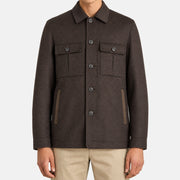 Zegna Oasi Cashmere Elements Overshirt Jacket Brown (EU 48)