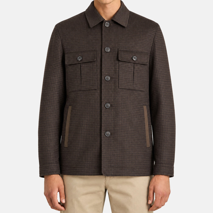 Zegna Oasi Cashmere Elements Overshirt Jacket Brown (EU 48)