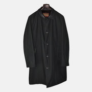 Black Tech Coat with Shearling Lining (XL)