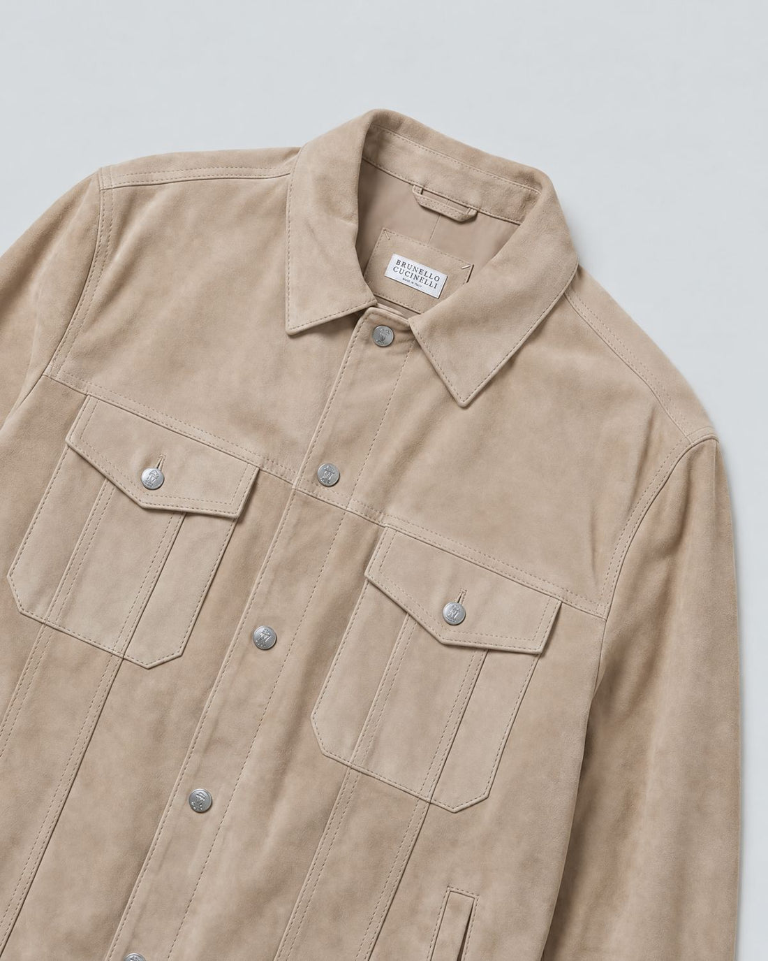 Brunello Cucinelli suede trucker jacket