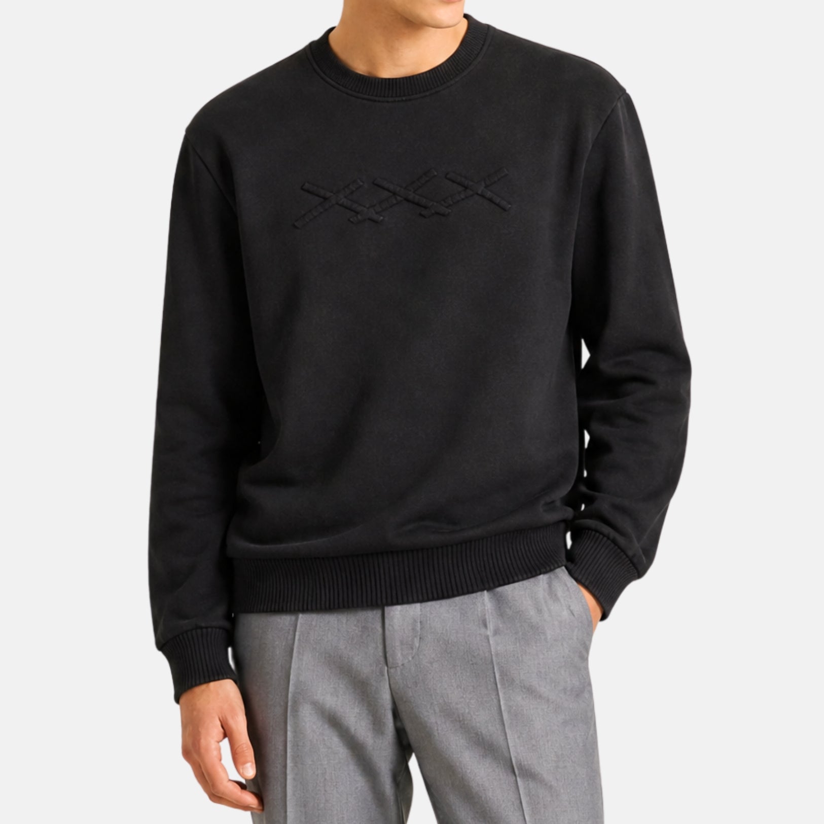 Black Sweater made of Cotton/Polyester (XL)