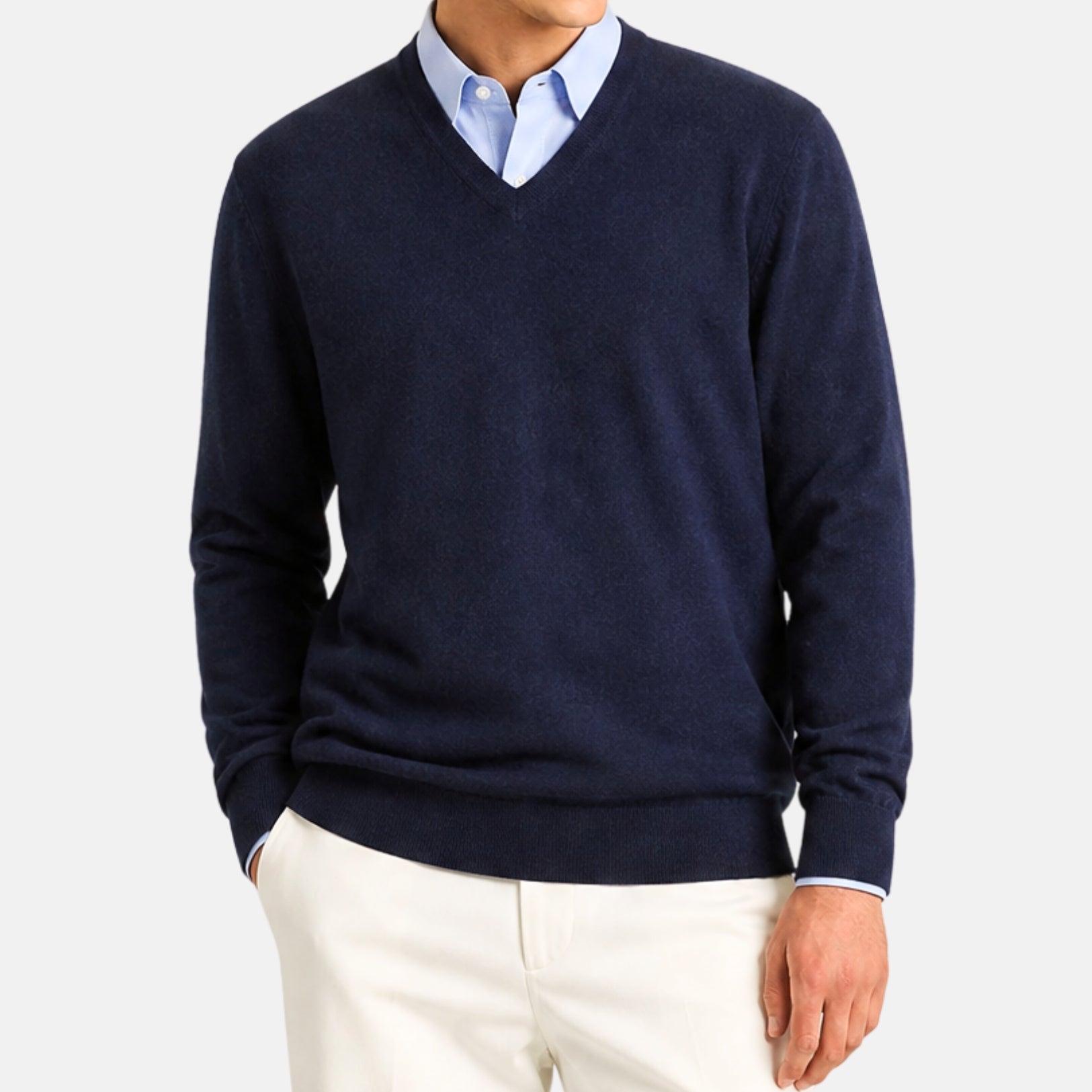 Navy Sweater made of Cashmere (EU 52)