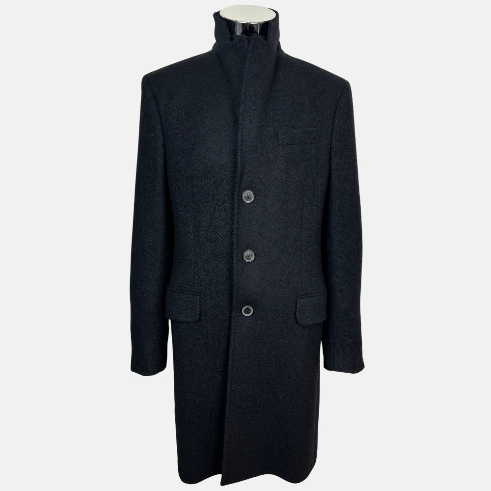 Black-Navy Patterned Coat
