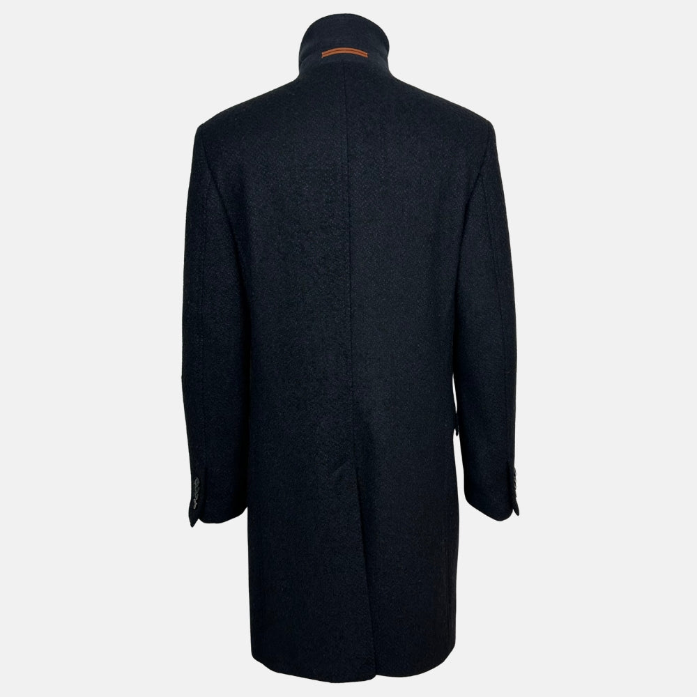Black-Navy Patterned Coat