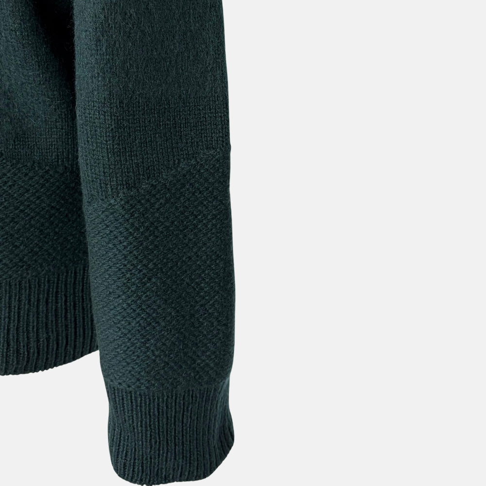 Green-Beige Cashmere Mohair Rollneck