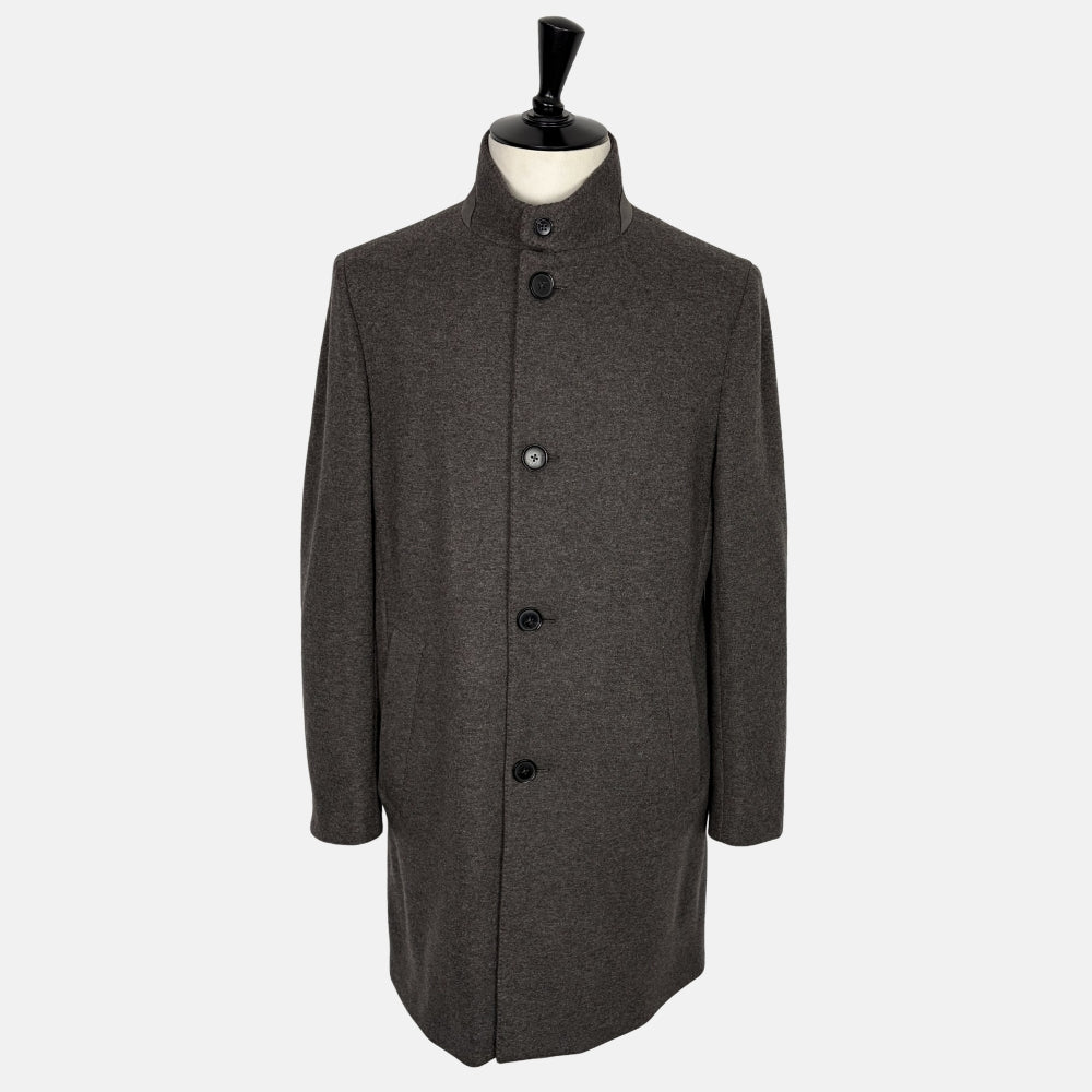 Taupe Cashmere Jersey Coat