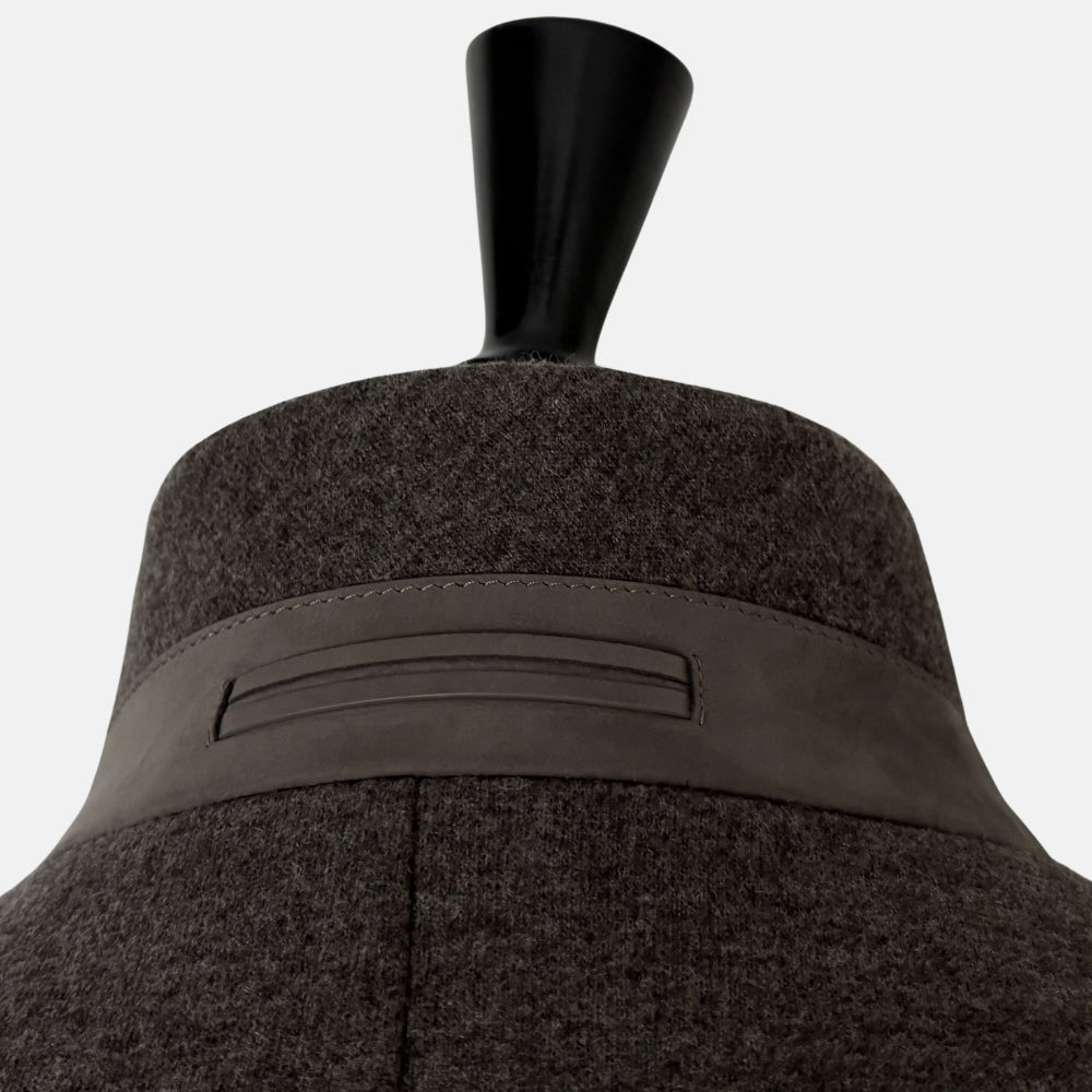 Taupe Cashmere Jersey Coat