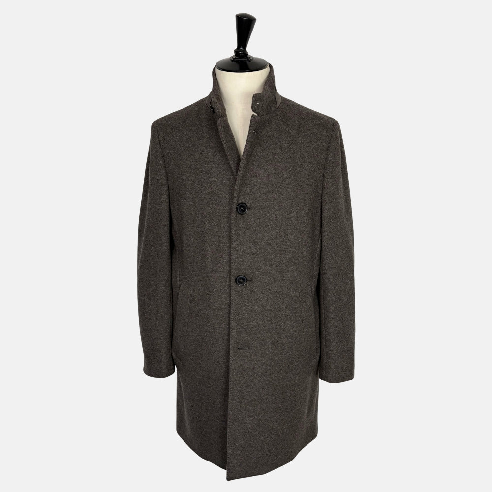 Taupe Cashmere Jersey Coat