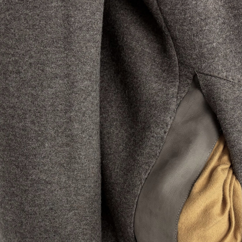 Taupe Cashmere Jersey Coat