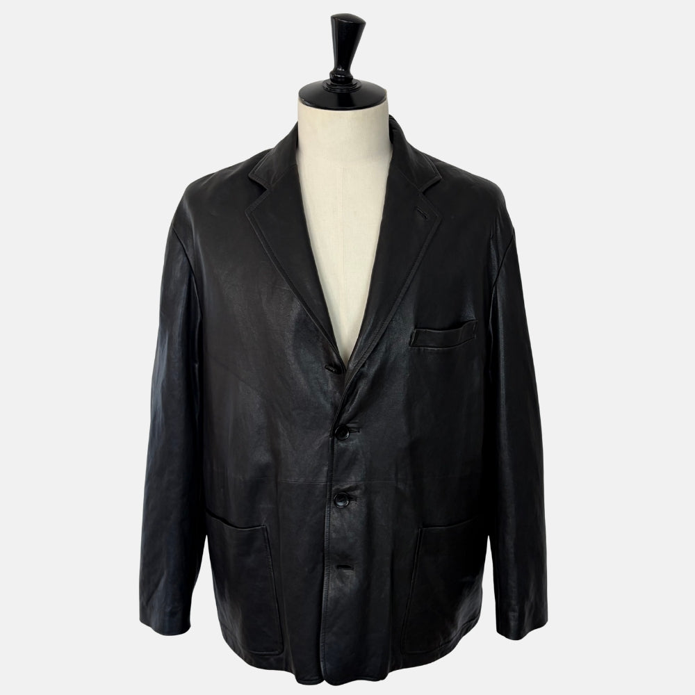 Black Leather Shearling Jacket