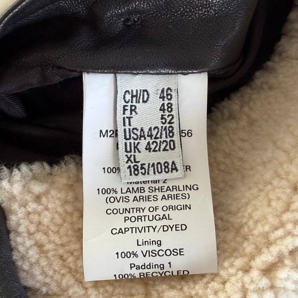Black Leather Shearling Jacket