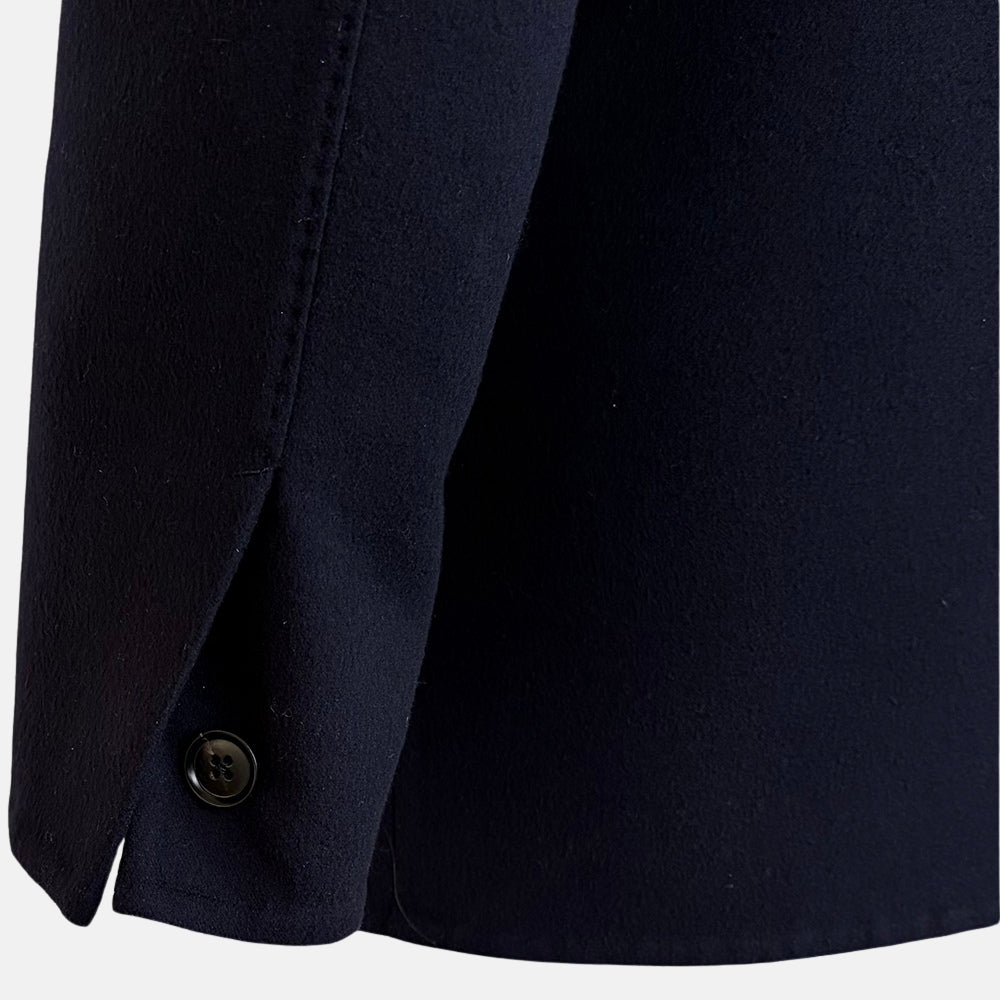 Navy Wool Overcoat