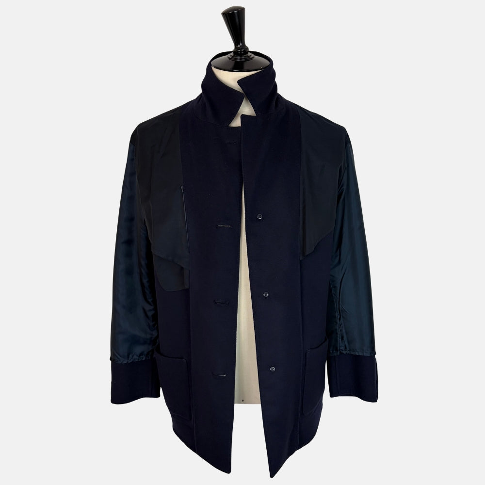 Navy Wool Overcoat