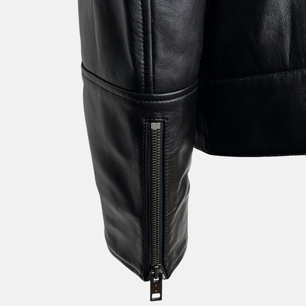 Black Leather Biker Jacket