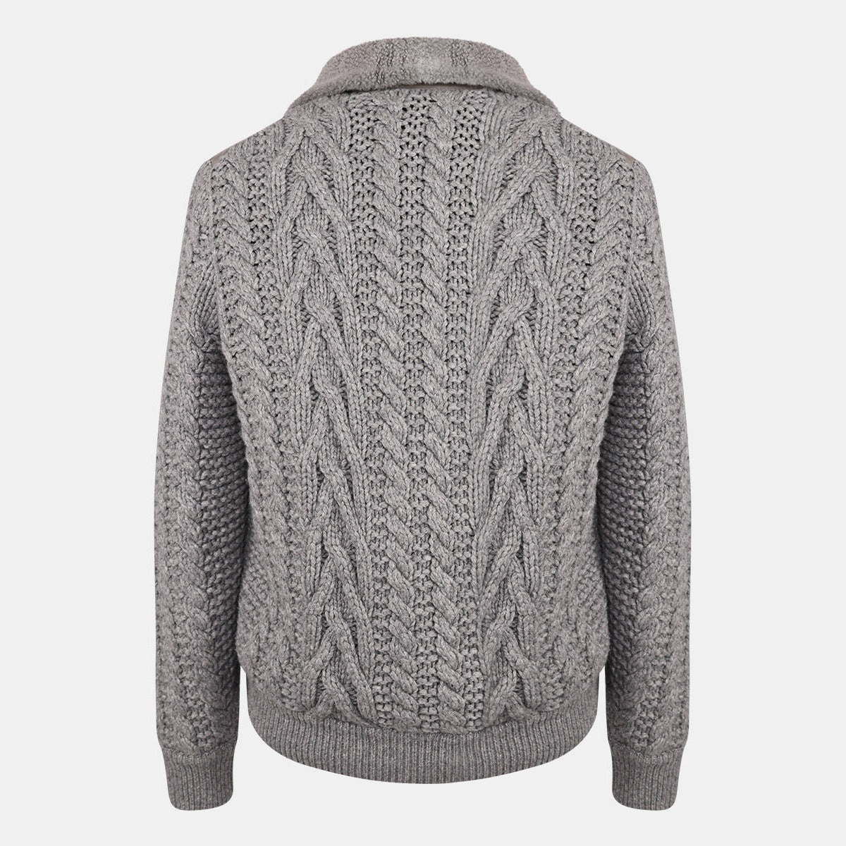 Suede Shearling Cashmere Thermore Bomber Grey