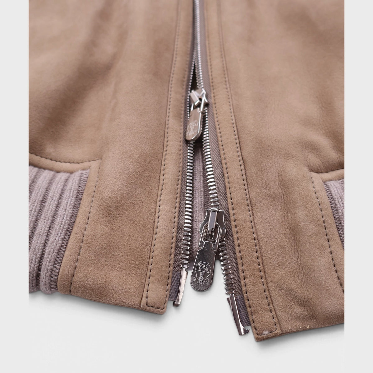 Suede Shearling Bomber Beige