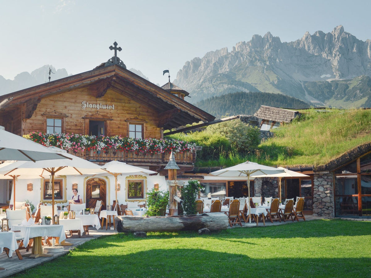 Gasthof Stanglwirt vor dem Wilden Kaiser