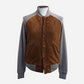Brown/Grey Blouson made of Suede/Cashmere
