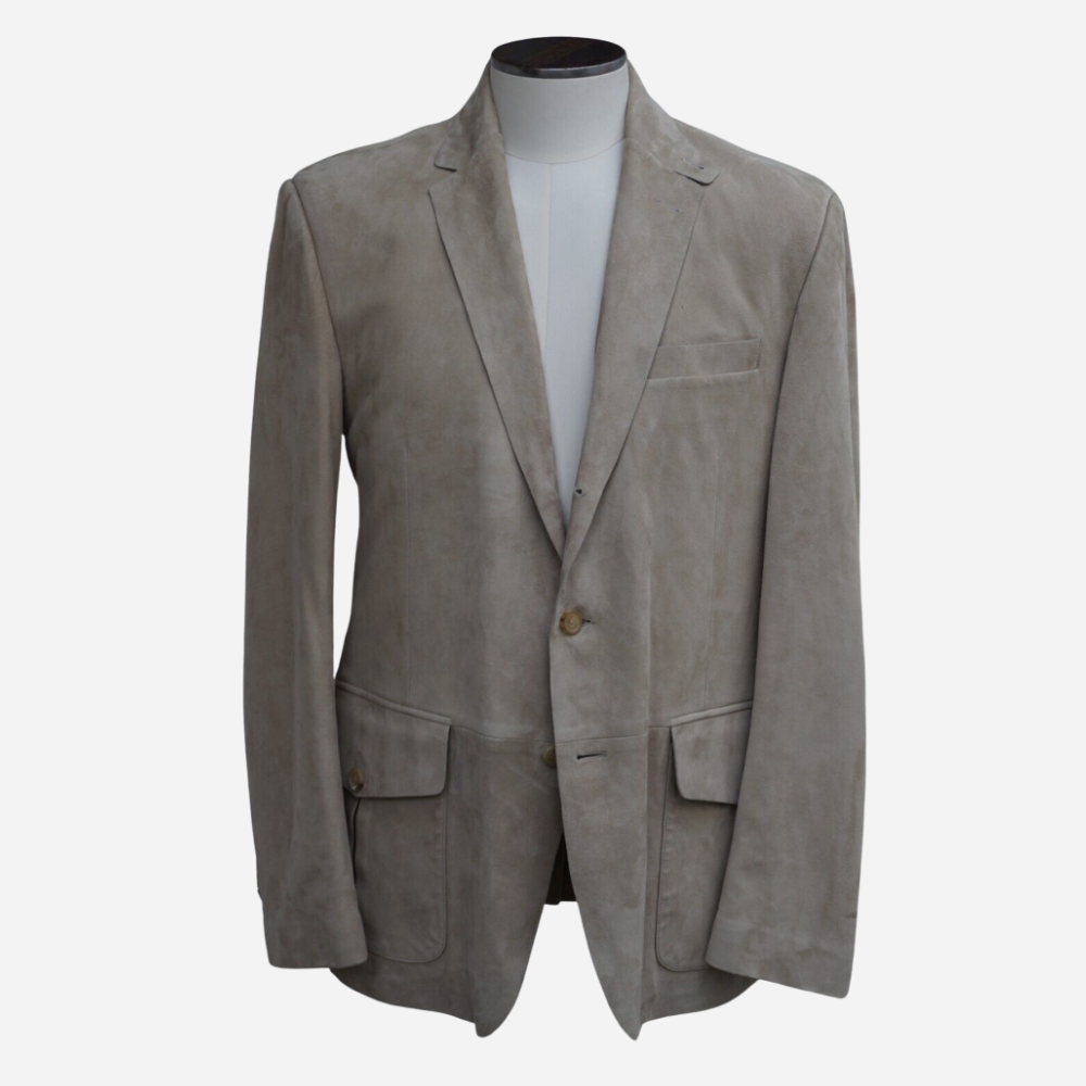 Beige Sport Coat made of Suede (L)