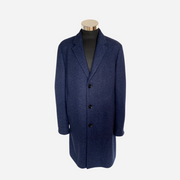 Blue Patterned Coat made of Cashmere/Wool/Nylon (50)