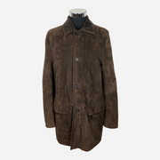 Brown Shearling Coat made of Suede Leather