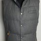 Grey Down Vest made of Virgin Wool/Cashmere