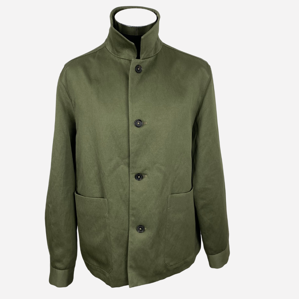 Olive Overshirt made of Cotton/True Hemp