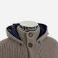 Grey Down Jacket made of Cashmere
