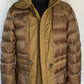 Brown Down Parka made of Cotton