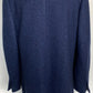 Blue Patterned Coat made of Cashmere/Wool/Nylon