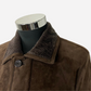 Brown Shearling Coat made of Suede Leather
