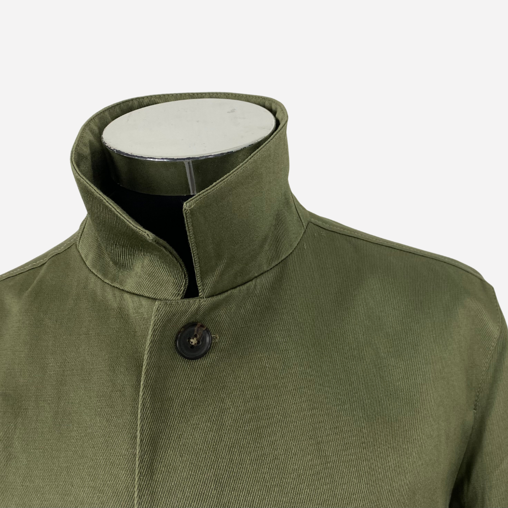 Olive Overshirt made of Cotton/True Hemp