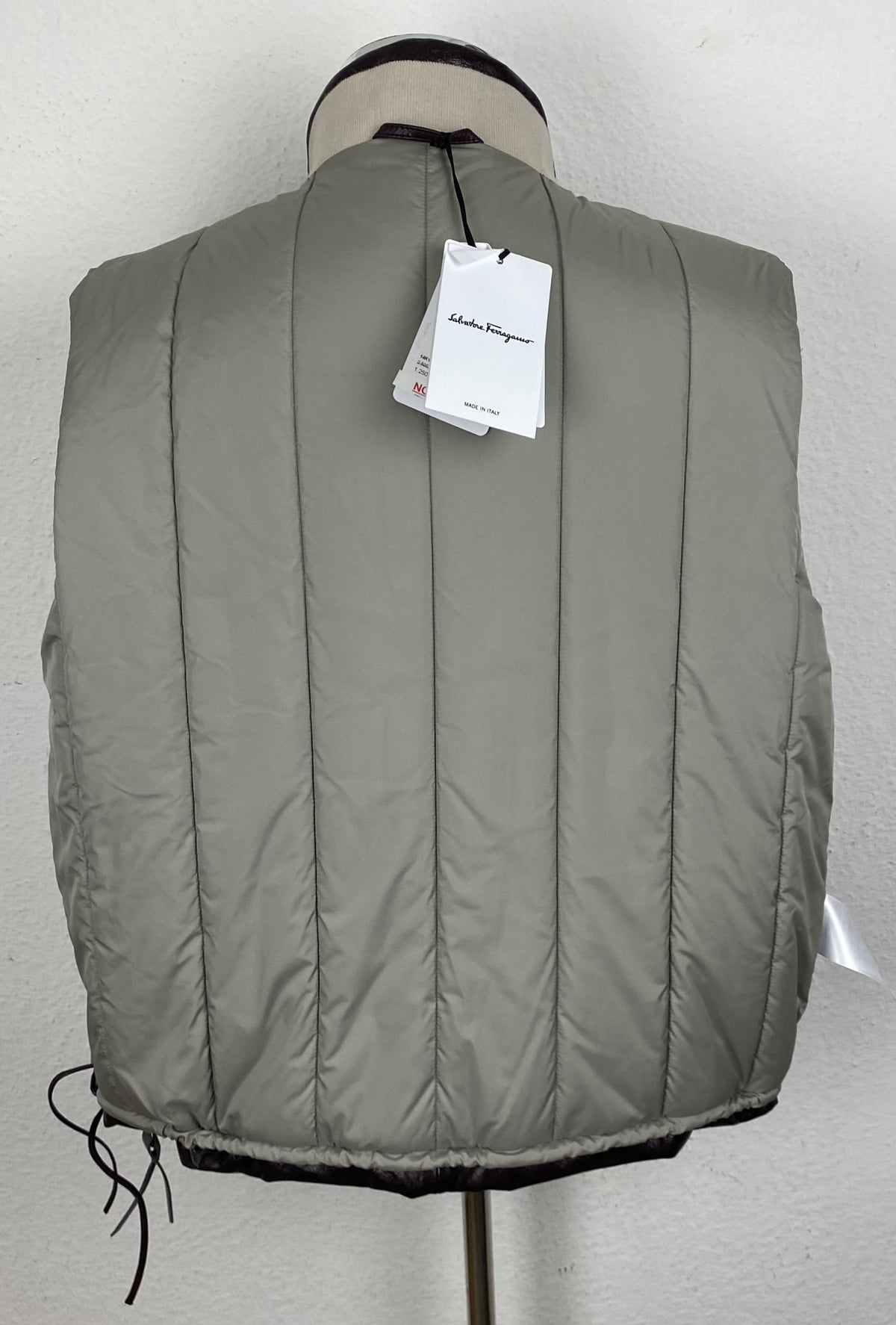 Burgunder Weste aus Leder (50)