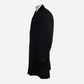 Black Overcoat made of Cashmere with Velvet Collar