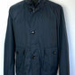 Dark Navy Jacket made of Polyester with Suede Details