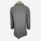 Grey Coat made of Cashmere with detachable Shearling Collar