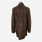 Brown Shearling Coat made of Suede Leather