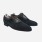 Dark Grey/brown Oxford Shoes made of Leather/Suede