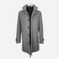 Grey Coat made of Cashmere with detachable Shearling Collar