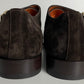 Brown Double-Monk Shoes made of Suede