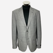 Grey Seersucker Blazer made of Wool/Silk/Linen (EU 50)