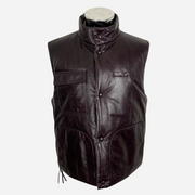 Burgundy Vest made of Leather (50)