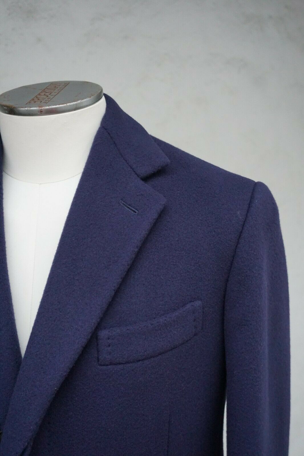 Navy Blue Coat made of Brushed Wool