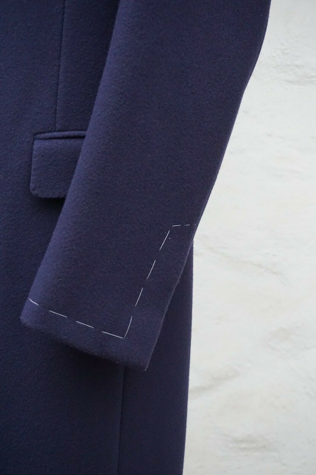 Navy Blue Coat made of Brushed Wool